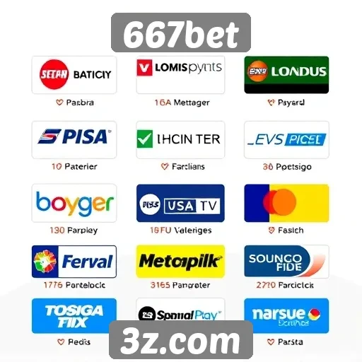 Variedade de métodos de pagamento no 667bet